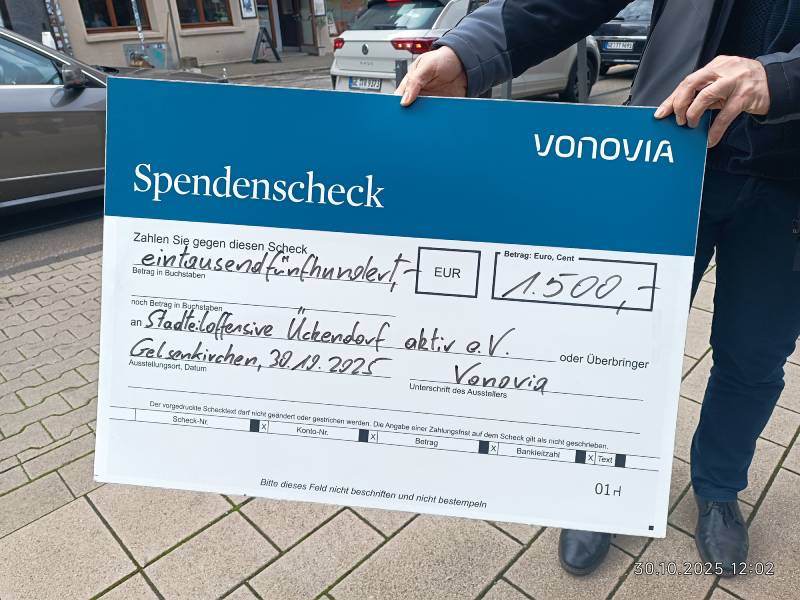 Vonovia Spendenscheck